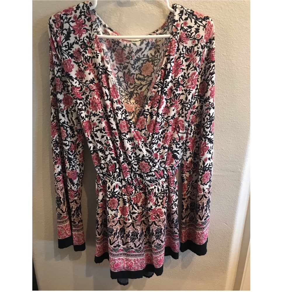 Floral Long Sleeve Romper